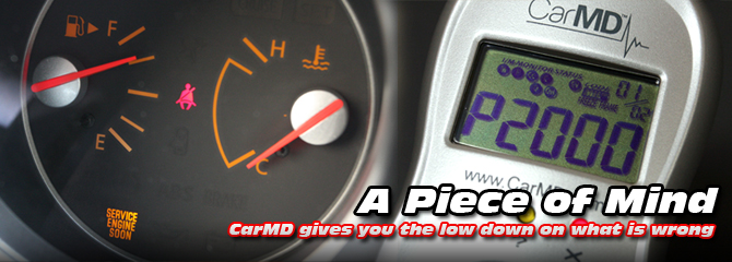 How do you use the CarMD diagnostic tool?