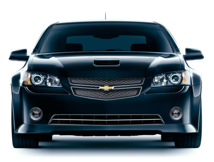 Rear-Drive Chevy Sedan Moving Forward