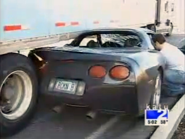 Wrecked Vette Wednesday: C5 Lodged Underneath A Tractor-Trailer