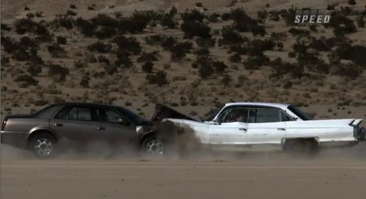 Video: Battle of the Cadillac Eras, Head-On Collision Style