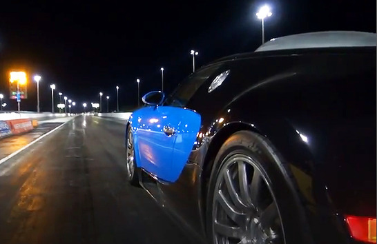 Video: Bugatti Veyron Effortlessly Clocks 10.1-Second 1/4 Mile Lap