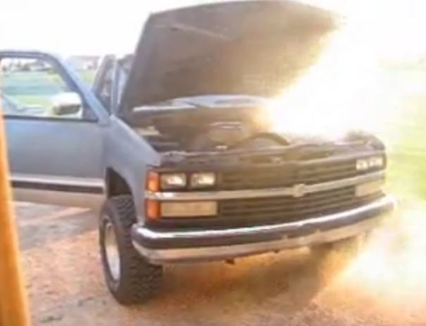Video: Dad Grenades Truck Engine As Last Resort