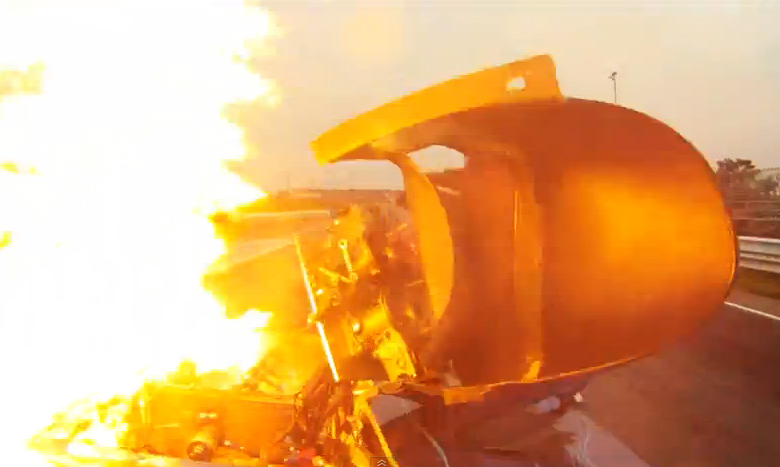 Video: View Of A Nitrous Explosion From An Onboard Camera