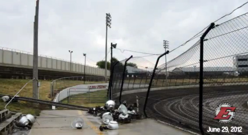 Video: Extreme Storm Causes Damage To Eldora Speedway 