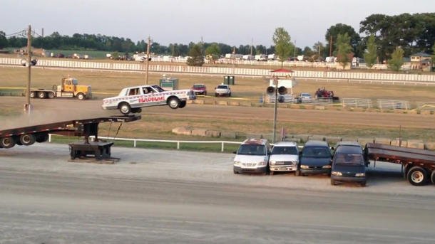 Amateur Stuntman Takes Lincoln Town Car To Flight
