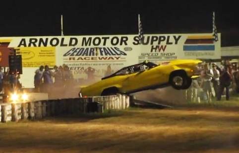 Video: Jeff Wild’s Wheelstanding Buick Crashes At "Night Of Fire"