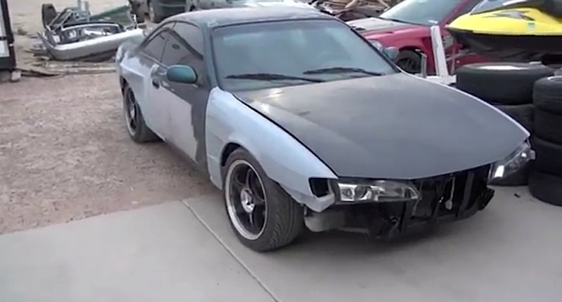 Video: Hood Flies Up On A LS-Powered Nissan 240SX Mid-Test Drive
