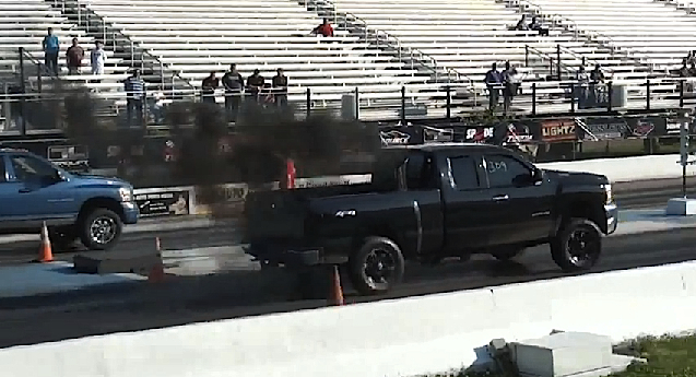 Video: Duramax Breaks Tie Rod, Keeps Racing Like Badass