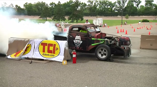 Video: TCI Sponsors Burnout Contest at Summer Nats 2012