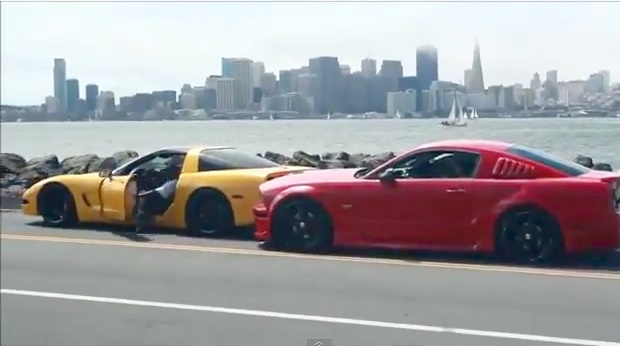 Video: Chain Reaction Crash - Fox Mustang Hits S197, S197 Hits C5