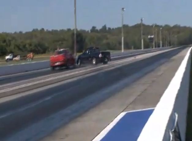 Video: Nasty Accident Takes Out Two SVT Lightnings At The Track