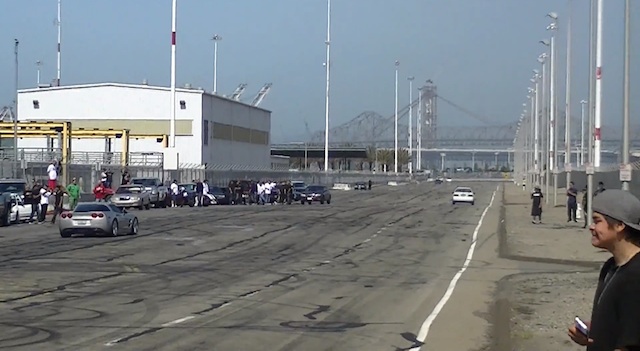 Video: Z06 vs Honda Street Race Almost Ends Badly...