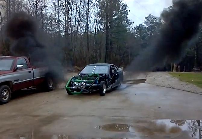 Video: A Diesel-Powered, Tri-Turbo Mustang