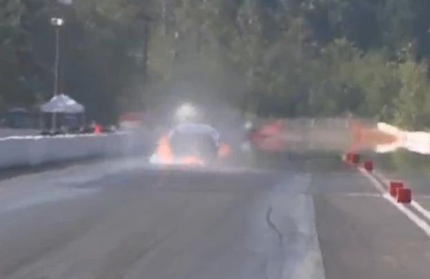 Video: Canadian Pro Mod Mustang Catches Fire On First Full Pass
