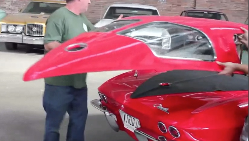 Video: 1963 Corvette Convertible Gets "Split Window" Hard Top