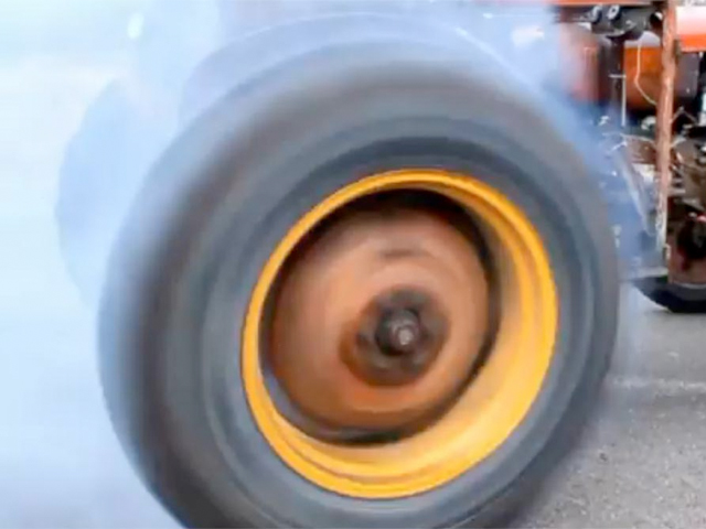 Video: Tire-Shredding, Donut-Making Turbocharged Terror Tractor