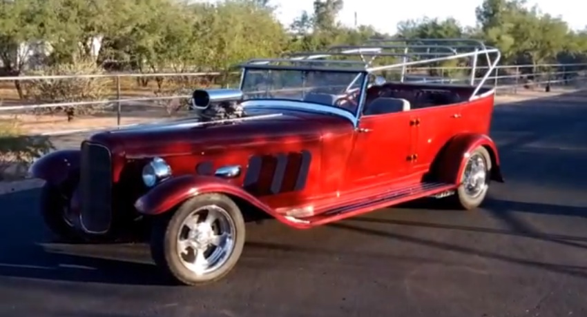 Video: Wild Merlin V12 Tank Engine Powered Street Rod