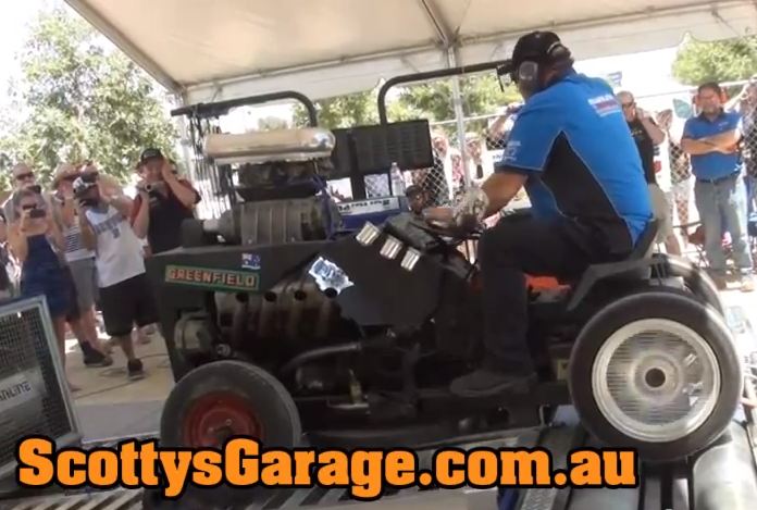 Video: A Small-Block Powered Lawnmower On The Dyno
