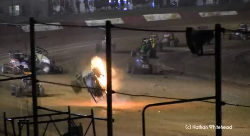 Video: Ian Black Flips End Over End Nine Times At Sydney Speedway