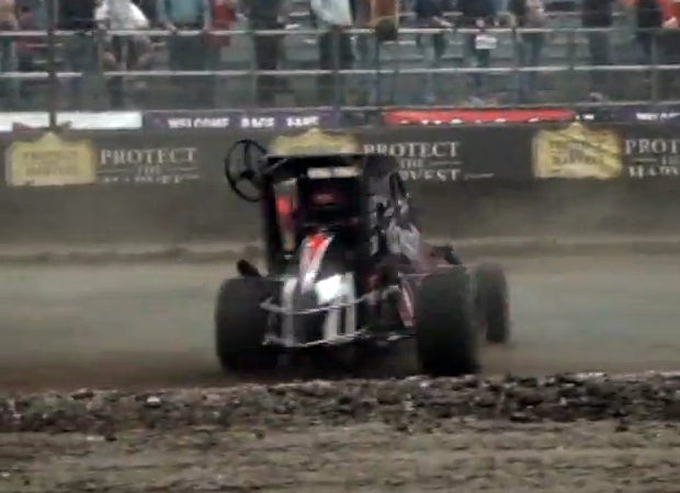 Video: Kyle Larson Does Donuts After Victory... Without Wheel 