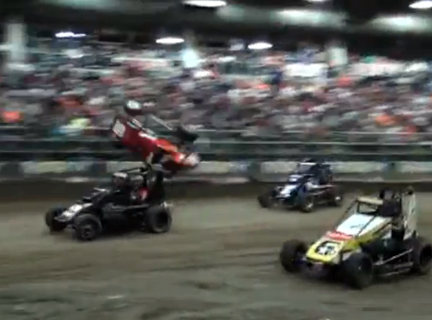 Video: Brad Noffsinger's Scary Flip At 2013 Chili Bowl 