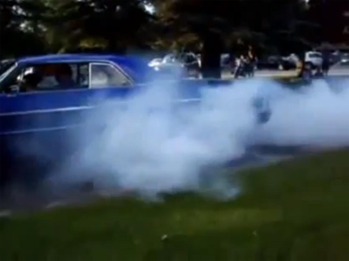 Video: 409 Impala Leaves Flaming Rubber Behind Burnout
