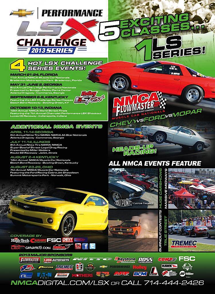 2013 Chevrolet Performance LSX Challenge Series Event Schedule