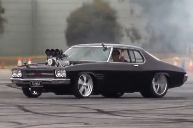 Video: Blown Holden Monaro Burns Up Skidpad In Oz