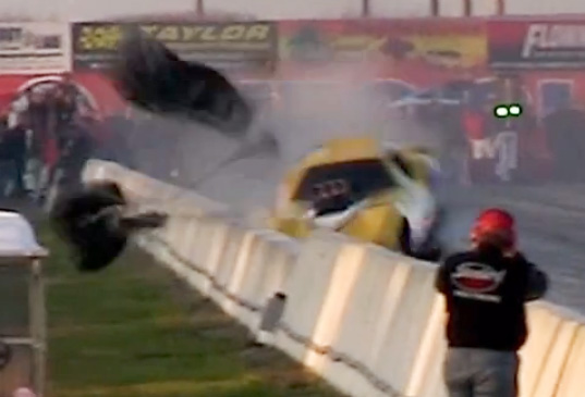 Video: Wayne Mellinger Meets The Wall At The March Meet