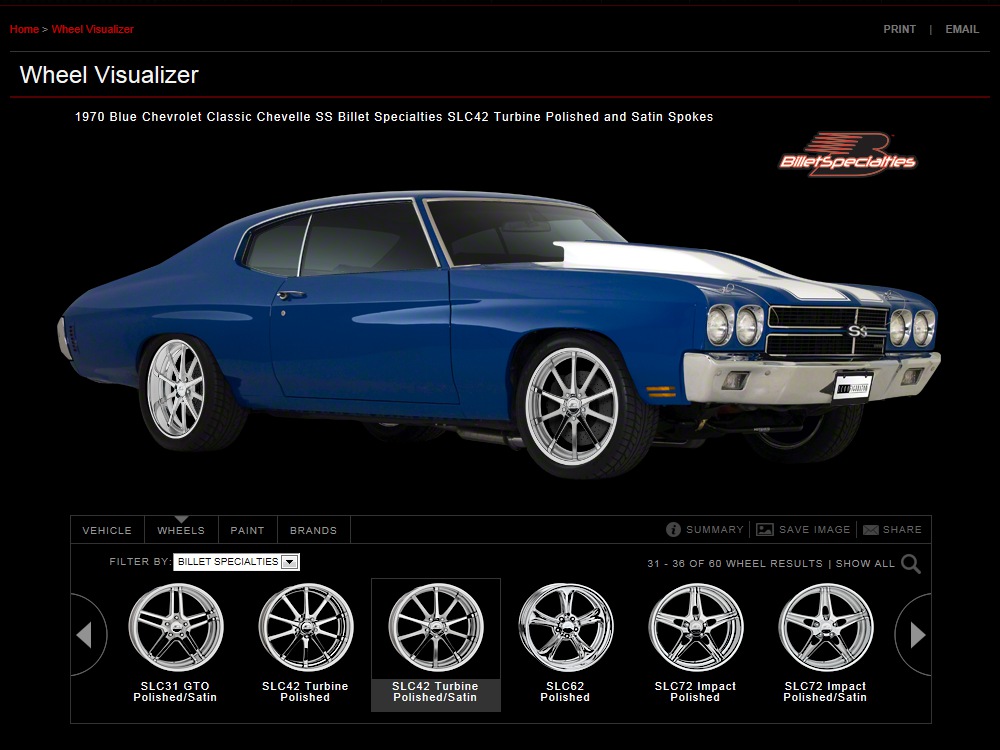 Check Out Billet Specialties Online Wheel Visualizer Program