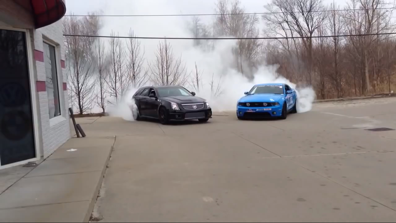 Video: Mustang GT, Cadillac CTS-V Burnout Prove We’re All Gearheads