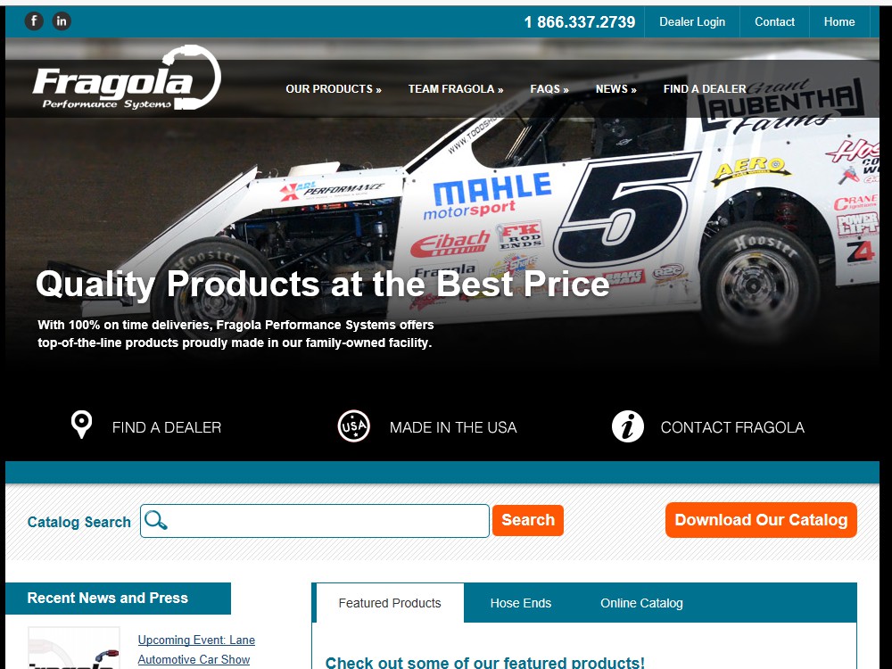 Fragola Performance Systems Launches New Souped-Up Website