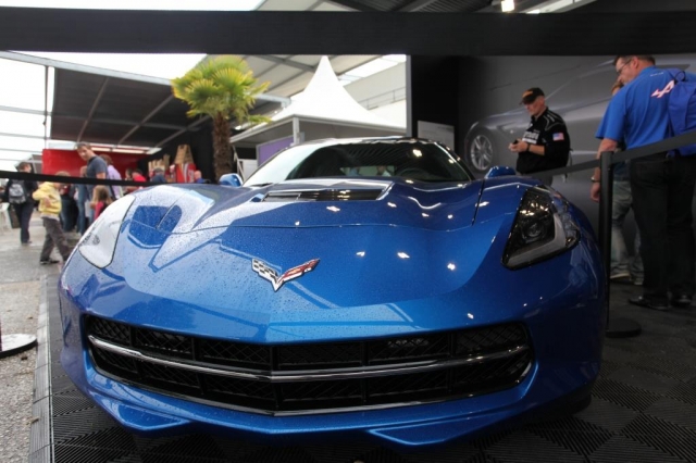 Indy Pace Car C7 on display in the Village behind the pits.