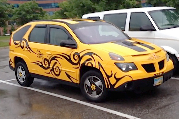 Video: Insult to Injury, Pontiac Aztek Meets Tramp Stamp