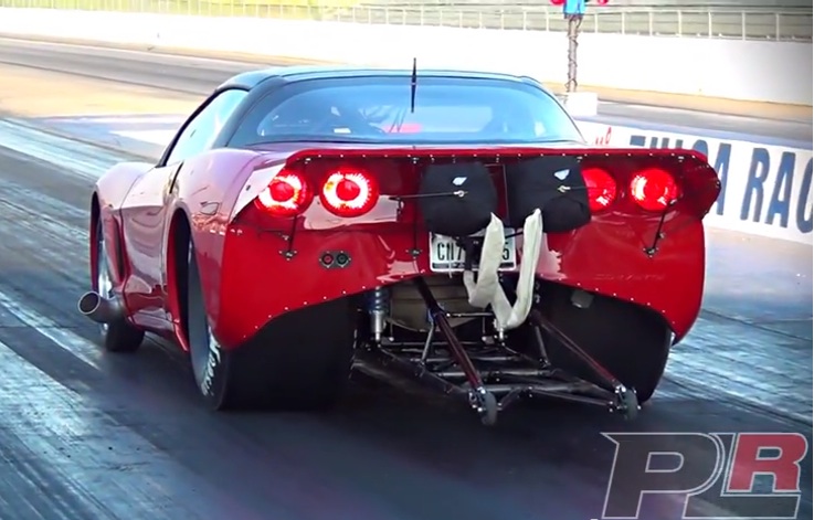 Video: Twin Turbo C6 Corvette Hits the Dragstrip