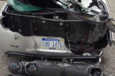 Celebratory Burnout Turns Into Crashed ZR1   