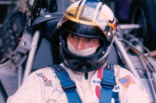 This photograph of George Follmer was taken in 1973 at Nürburgring during practice for the German Grand Prix (Formula 1). Photo by Raimund Kommer.