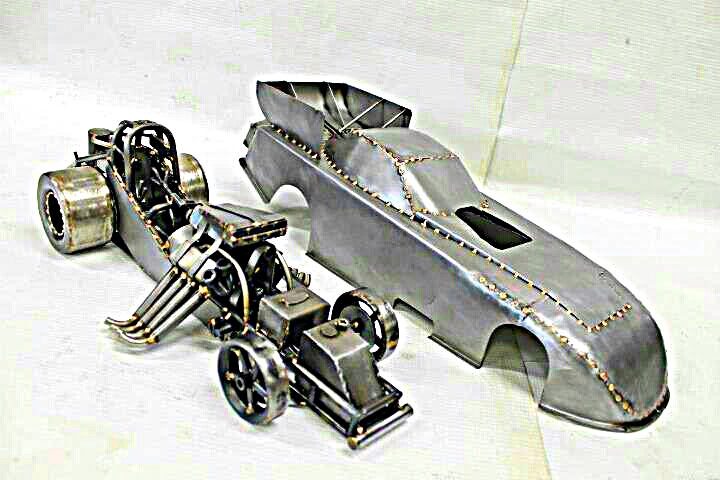 Nitro Fabricator's Unreal TIG-Welded Drag Race Inspired Artwork