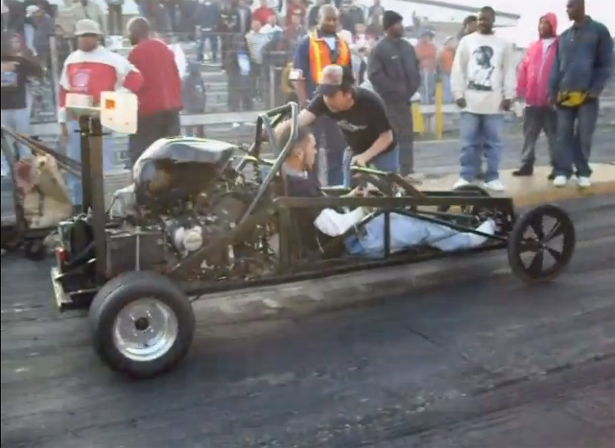 Video: Mini Dragster Versus Ninja Bike In Anything-Goes Matchup
