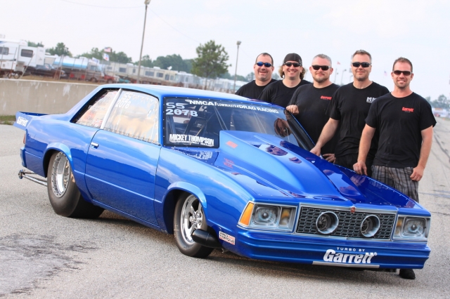 From left to right, Mark Woodruff, Chad Simpson aka “Chef Boyardee” our personal cook, food sponsor and helper, Frank Durham, Mark Micke and car owner Jason Carter.