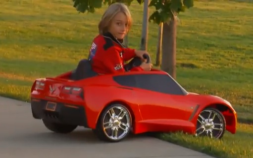 Much like the real world, the Power Wheels Corvette has an affinity for being driven off into the weeds too...
