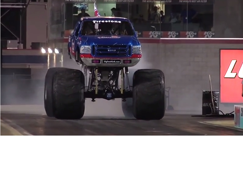 VIDEO: Bigfoot Monster Truck Takes On Jet Car In Unconventional Race