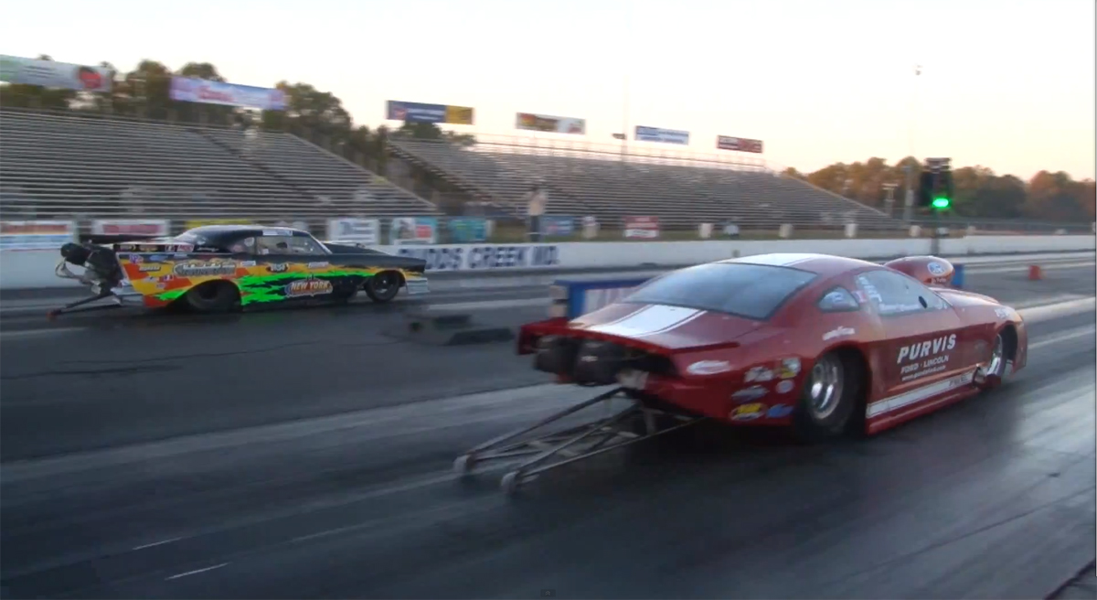 Dave Hance Runs 5.80's, Wins Race, Tows His '57 On A Flatbed Trailer