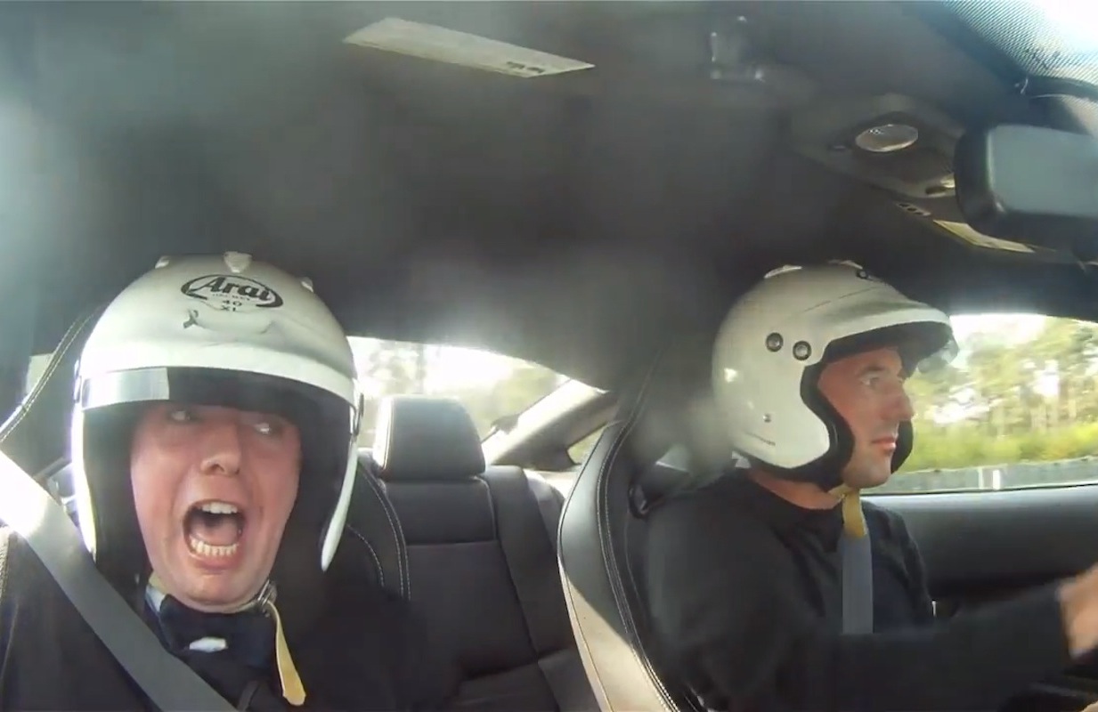 Funny Video: European Man Terrified By Ride In Mustang