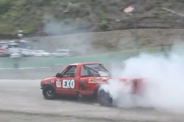 Video: S-10 Chevy Truck Goes Drifting - LSX Engine Makes Big Noise