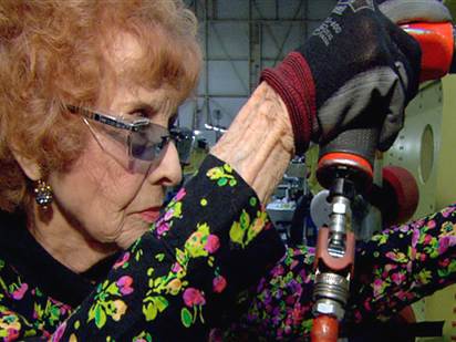 Video: Rosie The Riveter Original Still Hard At Work At 93!