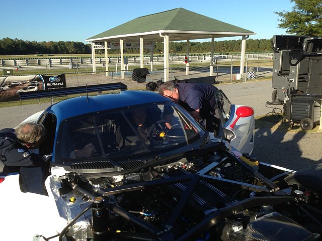 Adjustments being made on the Viper.