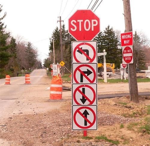The only safe option left is straight up.