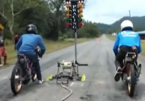 Video: Insane Small-Tire Motorcycle Drag Racing In Thailand!