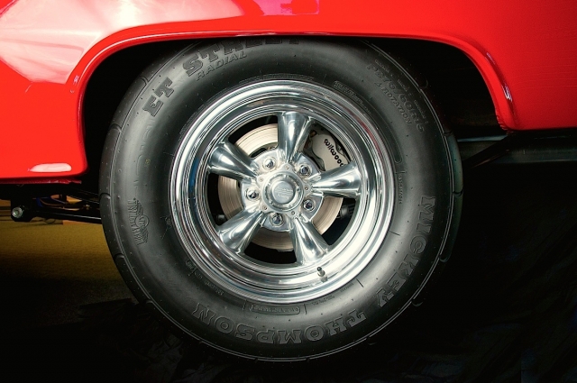Putting that power to the ground are the 275/60R15 Mickey Thompson street radial tires that wrap the 15X8 Torq-Thrust II’s. Wilwood disc brakes are found at the ends of the Ford 9-inch rearend.